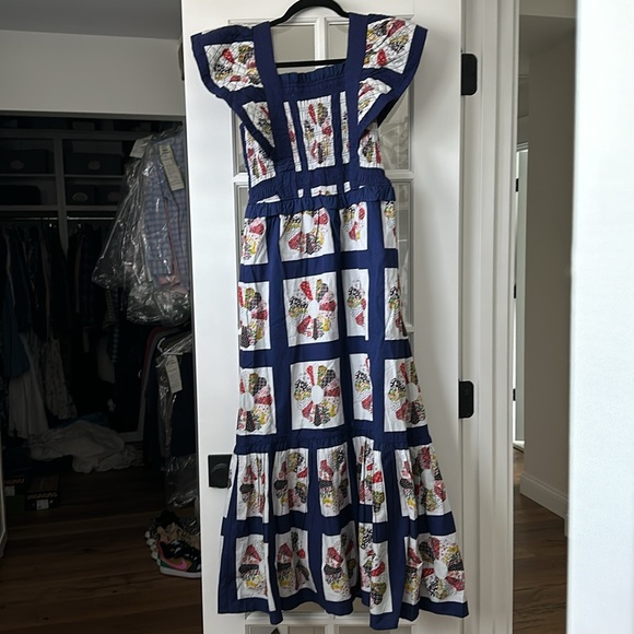 Sea New York Blue and White Patterned Dress - Picture 4 of 9